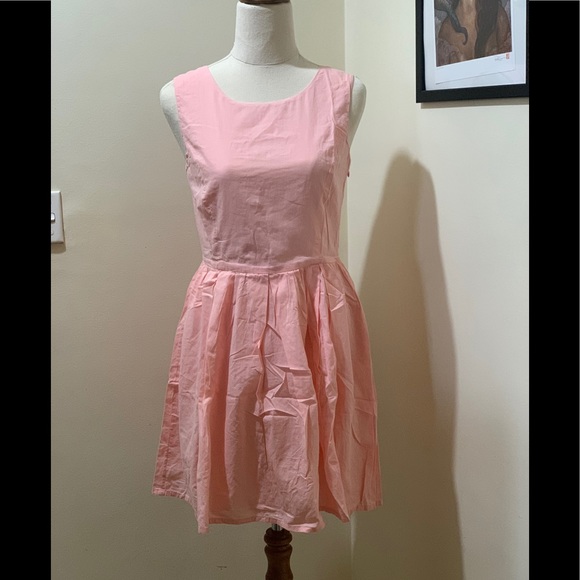 Mango Dresses & Skirts - Mango Short cut out back dress in peach colour